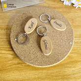 Llavero de Madera Ovalado - Lemon Creativo